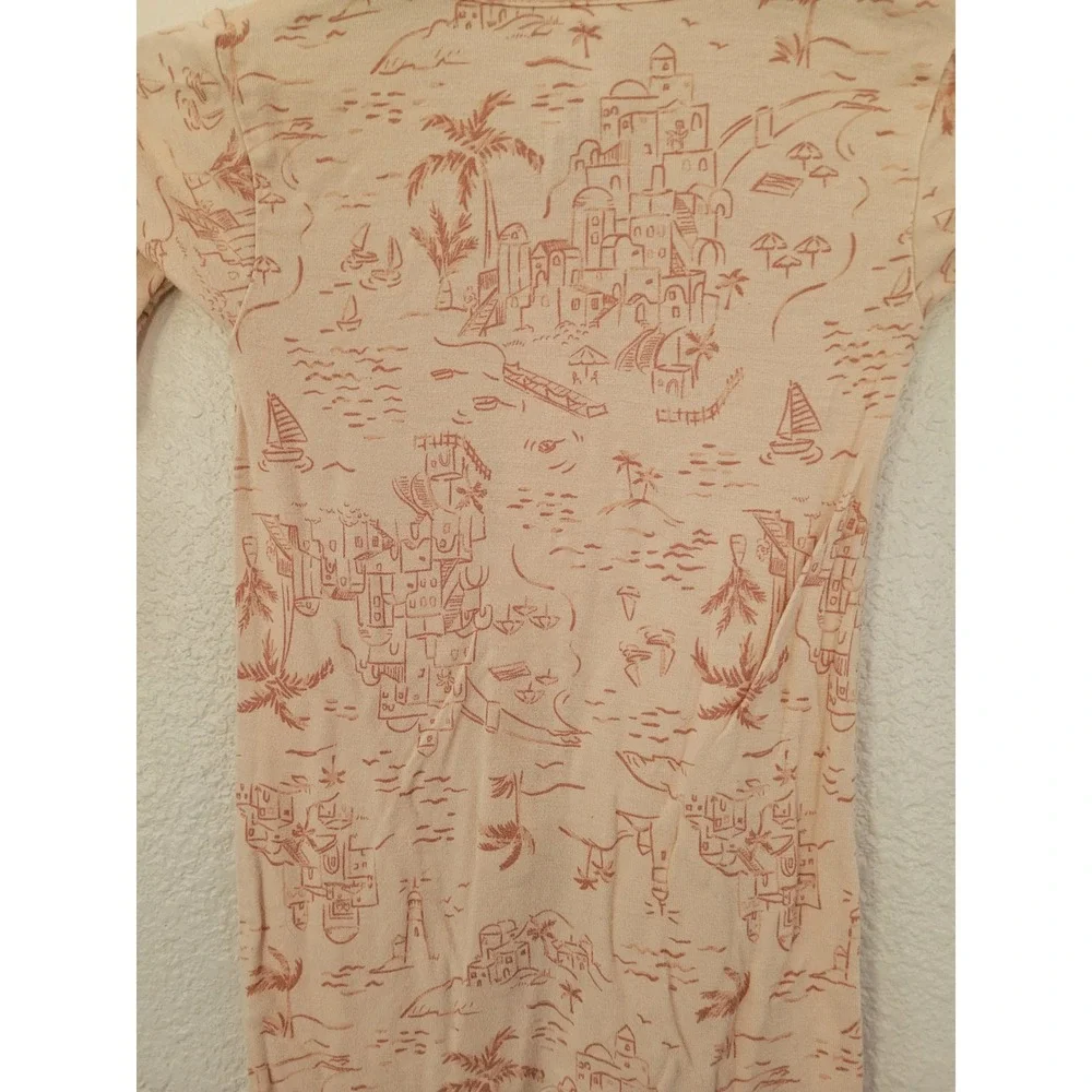 Modern Moments 18M Coastal Village Zip Up Footed Sleeper Peach Soft #9
